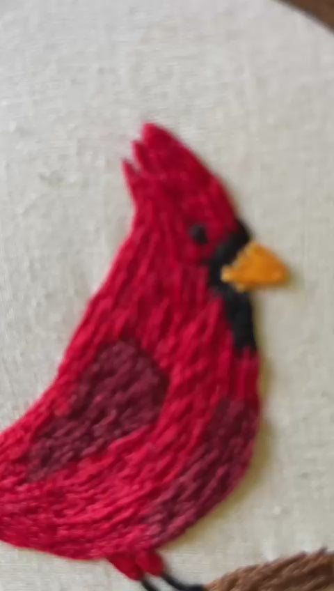 Cardinal Embroidery Kit - DIY